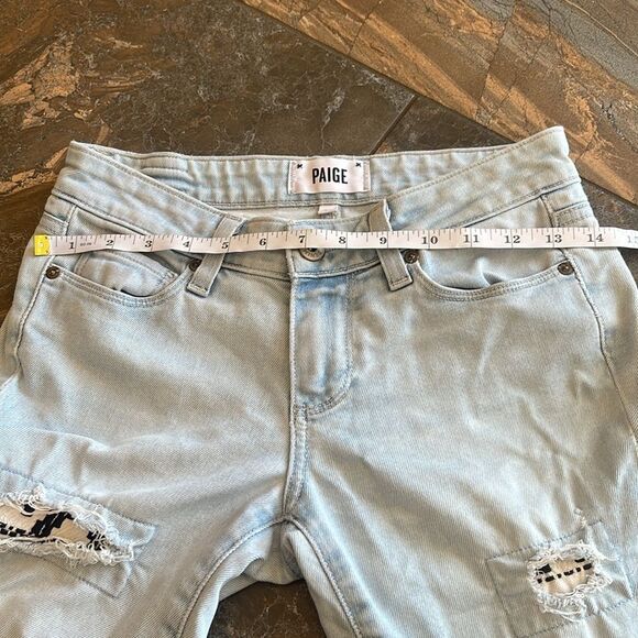 PAIGE Sz24 TRANSCEND VERDUGO ANKLE MIDRISE SKINNY MAYAN PATCH - Picture 13 of 16